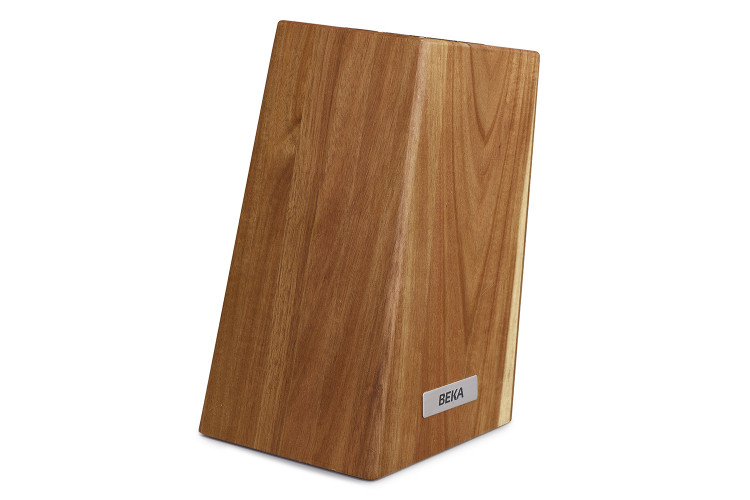 Bloc de couteaux inclin&eacute; vide Beka Nomad en bois d'acacia