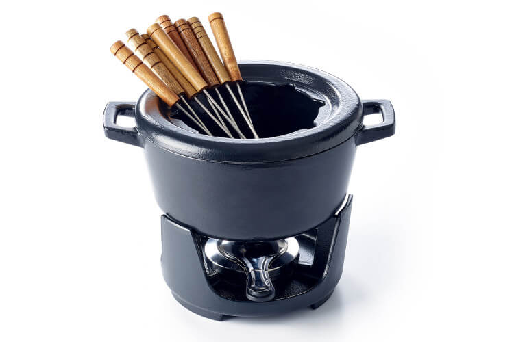 Service à fondue Beka Nori en fonte émaillée pour 8 personnes - Coloris noir