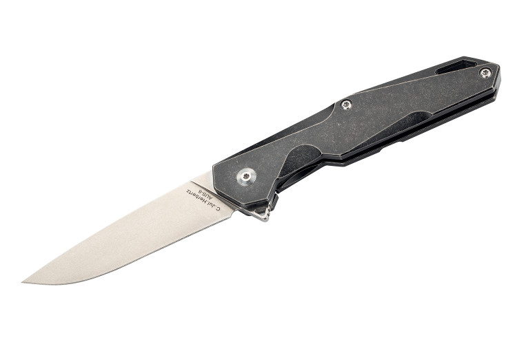 Couteau pliant Herbertz 533312 manche style &eacute;pur&eacute; en titane noir 12,3cm
