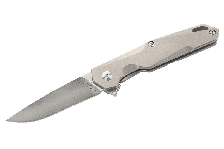Couteau pliant Herbertz 533110 manche ergonomique et esth&eacute;tique en titane 10,2cm