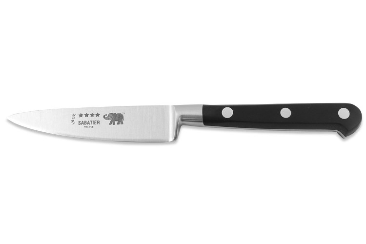 Couteau d'office Sabatier &Eacute;l&eacute;phant Id&eacute;al Forg&eacute; 10cm manche nylon noir