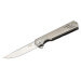 Couteau pliant Herbertz 203713 manche design fin et moderne en titane 12,2cm