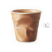 Tasse Revol Cappuccino Froissé 18cl en porcelaine Terre de Sienne
