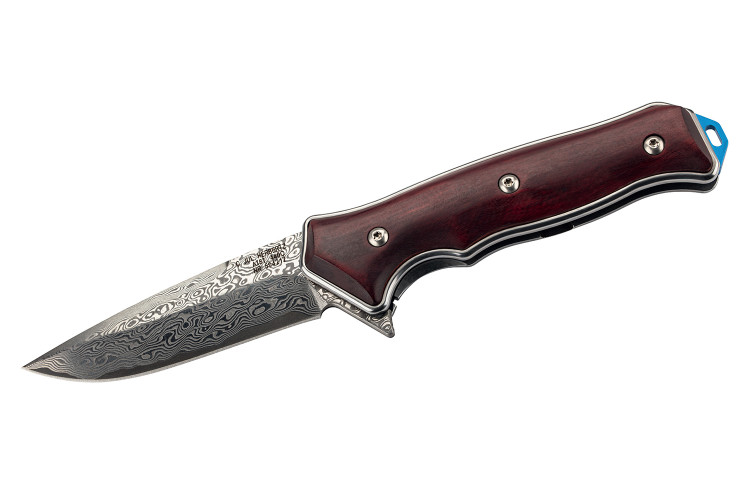 Couteau pliant Herbertz 594212 lame damass&eacute;e et manche bois de santal 12,3cm