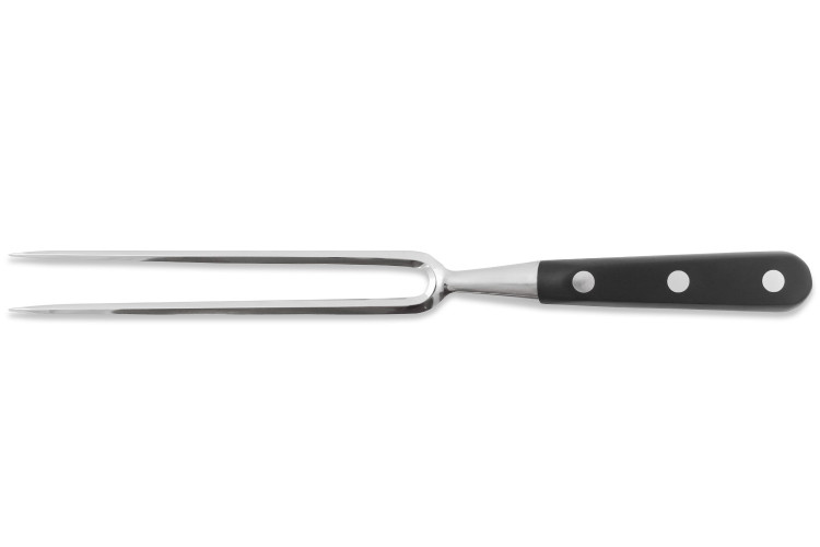 Fourchette &agrave; viande Sabatier &Eacute;l&eacute;phant Id&eacute;al Forg&eacute; 17cm manche nylon noir