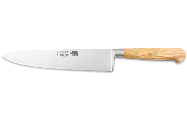 Couteau de chef Sabatier &Eacute;l&eacute;phant Id&eacute;al Forg&eacute; 20cm manche en olivier