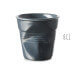 Tasse Revol Espresso Froissé 8cl en porcelaine Graphite