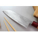 Couteau santoku japonais artisanal Kajiwara Suminagashi 33 couches 16,5cm