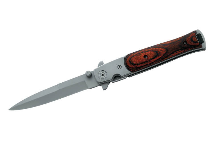 Couteau pliant Herbertz 202612 lame stiletto et manche pakkawood 12,1cm