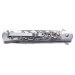 Couteau pliant Herbertz 584013 motif tête de mort manche inox 12,3cm