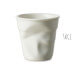 Tasse Revol Cappuccino Froissé 18cl en porcelaine Blanc Coquille