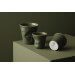 Tasse Revol Espresso Froissé 8cl en porcelaine Vert Garrigue