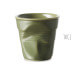 Tasse Revol Cappuccino Froissé 18cl en porcelaine Vert Garrigue