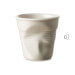 Tasse Revol Espresso Froissé 8cl en porcelaine Gris Galet