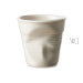 Tasse Revol Cappuccino Froissé 18cl en porcelaine Gris Galet