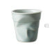 Tasse Revol Espresso Froissé 8cl en porcelaine Bleu Mistral