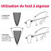 Fusil à aiguiser Pradel Excellence mèche ovale 36cm grain standard