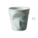 Tasse Revol Cappuccino Froissé 18cl en porcelaine Bleu Mistral