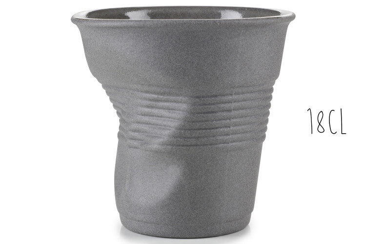 Tasse Revol Cappuccino Froissé 18cl Recyclay Gris