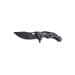 Couteau pliant Herbertz 592912 squelette blackwashed manche inox/alu 12cm