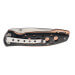 Couteau pliant Herbertz 568411 manche ajouré en alu noir / plaquette inox bronze 11,5cm