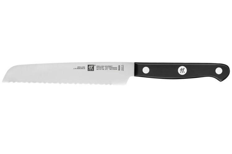 Couteau universel ZWILLING Gourmet dentel&eacute; 13cm manche rivet&eacute;