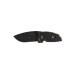 Couteau pliant Herbertz 584612 manche avec index cranté stonewashed sombre tout inox 12cm