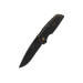 Couteau pliant Herbertz 584612 manche avec index cranté stonewashed sombre tout inox 12cm