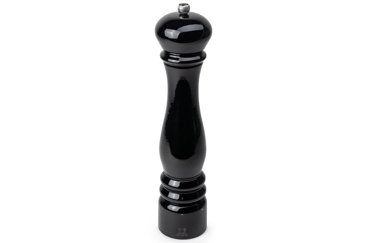 Moulin &eacute;lectrique rechargeable Peugeot Paris U'Select 34cm en bois laqu&eacute; noir