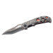 Couteau pliant Herbertz 591912 tout acier inox stonewashed décor tête de mort 11,8cm