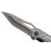 Couteau pliant Herbertz 591912 tout acier inox stonewashed décor tête de mort 11,8cm