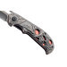 Couteau pliant Herbertz 591912 tout acier inox stonewashed décor tête de mort 11,8cm