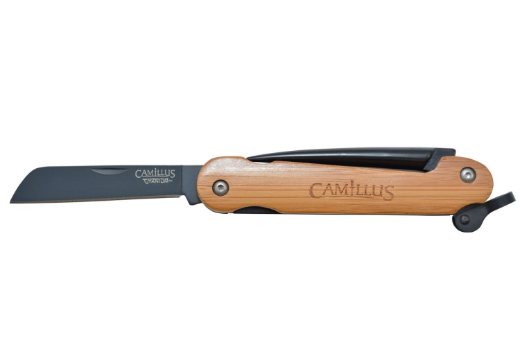 Couteau pliant Camillus Marlin Spike manche en bambou 11,8cm 