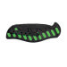 Couteau pliant Herbertz 565912 manche cranté aluminium noir / vert 12,2cm