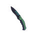 Couteau pliant Herbertz 565912 manche cranté aluminium noir / vert 12,2cm