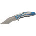 Couteau pliant Herbertz 567512 manche à l'index cranté en aluminium bleu et argent 11,5cm