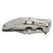 Couteau pliant Herbertz 567512 manche à l'index cranté en aluminium bleu et argent 11,5cm