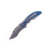 Couteau pliant Herbertz 567512 manche à l'index cranté en aluminium bleu et argent 11,5cm