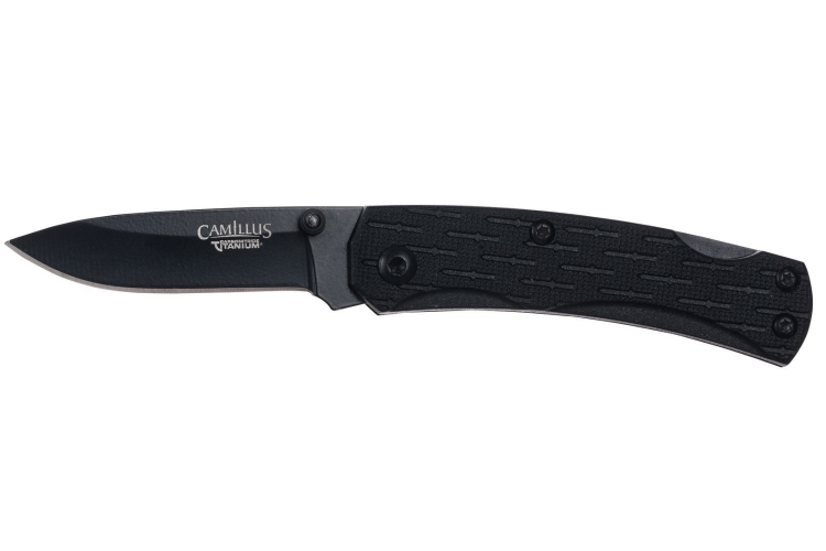 Couteau pliant Camillus CamLite Mini manche en nylon et fibres de verre noir 7,3cm