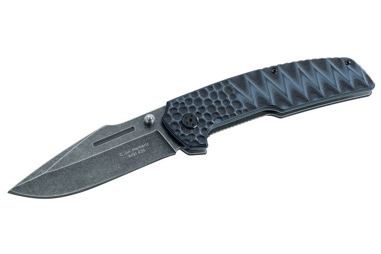 Couteau pliant Herbertz 228713 lame dao manche G10 textur&eacute; 12,7cm