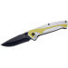 Couteau pliant Herbertz 566311 lame noire et manche aluminium argenté / jaune 11,4cm