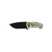 Couteau pliant Herbertz 566311 lame noire et manche aluminium argenté / jaune 11,4cm