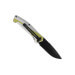 Couteau pliant Herbertz 566311 lame noire et manche aluminium argenté / jaune 11,4cm