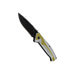 Couteau pliant Herbertz 566311 lame noire et manche aluminium argenté / jaune 11,4cm