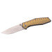 Couteau pliant Herbertz 568512 manche aluminium décor stries dorées 11,5cm