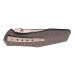 Couteau pliant Herbertz 568512 manche aluminium décor stries dorées 11,5cm
