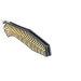 Couteau pliant Herbertz 568512 manche aluminium décor stries dorées 11,5cm