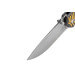 Couteau pliant Herbertz 568512 manche aluminium décor stries dorées 11,5cm