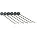 Lot de 6 piques-escargots en acier inoxydable