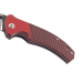 Couteau pliant Herbertz 589412 manche en G10 rouge texture antidérapante 11,7cm + étui